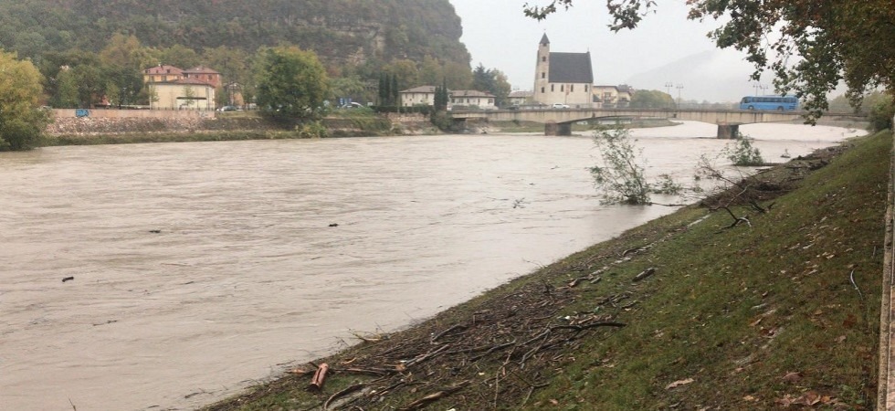 L'onda di piena dell'Adige attesa in tarda serata